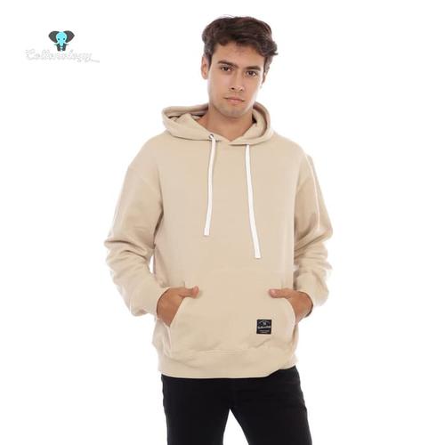 Foto Produk Sweater Hoodie Pria Cottonology Polos Krem - L dari Cottonology Indonesia