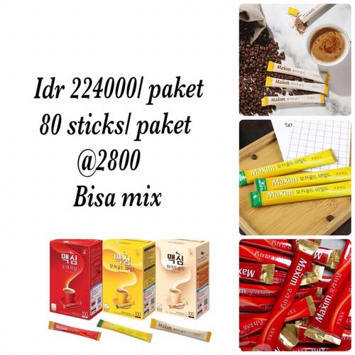 Foto Produk Maxim coffee korea mocha gold / original / whitegold paket dari Beibeistore