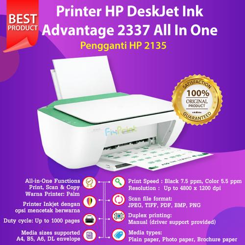 Foto Produk Printer HP 2335 2336 2337 Print, Scan, Copy Pengganti Printer 2135 New - Lavender 2335 dari FixPrint Indonesia