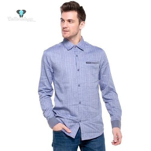 Foto Produk Cottonology Kemeja Lengan Panjang Pria Charlie Biru - M dari Cottonology Indonesia