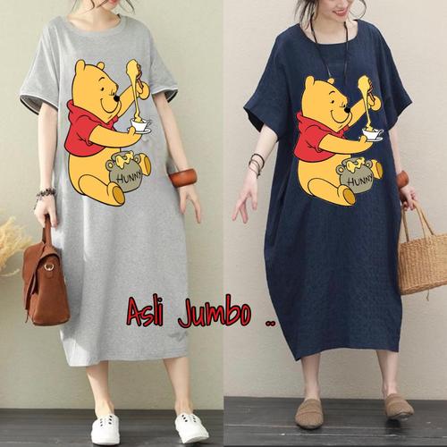 Foto Produk Damai fashion jakarta - long dress JUMBO wanita HUNNY HUNNY - konveks - Navy dari LV.co Tanah abang