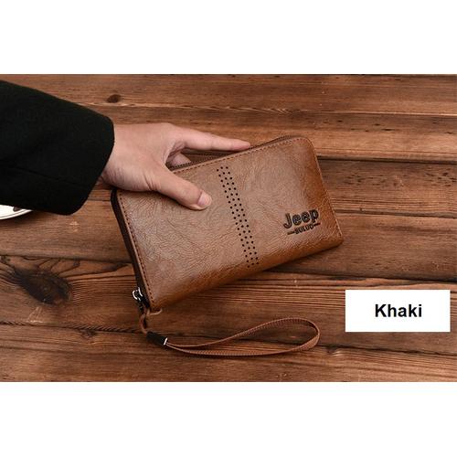 Foto Produk W111 Dompet Kulit Clutch Pria Wanita Jeep Buluo Exclusive Wallet - khaki dari EnnWen Online Store