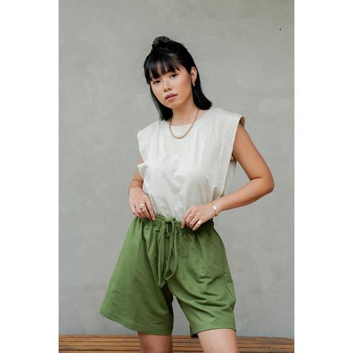 Jual High Rise Sweat Short Green 