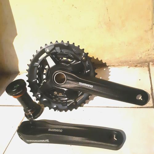 Foto Produk crank shimano altus mt210 ht2 include bb 40-30-22 dari farras bikes