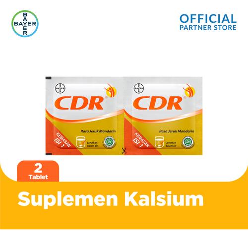 Foto Produk CDR Suplemen Kalsium Rasa Jeruk 2 Sachet dari Bayer Health Partner