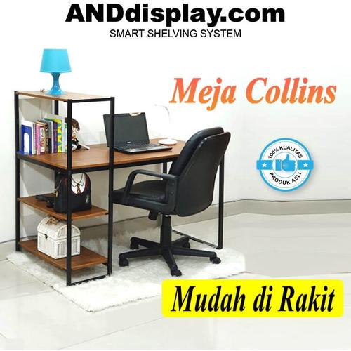 Foto Produk MEJA COLLINS BELAJAR KERJA MEJA INDUSTRIAL KANTOR MINIMALIS ANDDISPLAY - Hitam dari SINAR KARYA RAKINDO