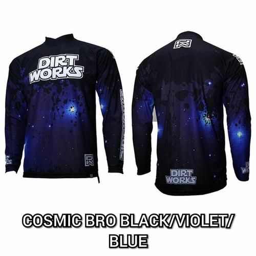 Gambar Jerseys Dirtworks COSMIC BRO Black Violet Blue - Jersey Sepeda MTB - S dari Kaligung Kab. Tegal Tokopedia
