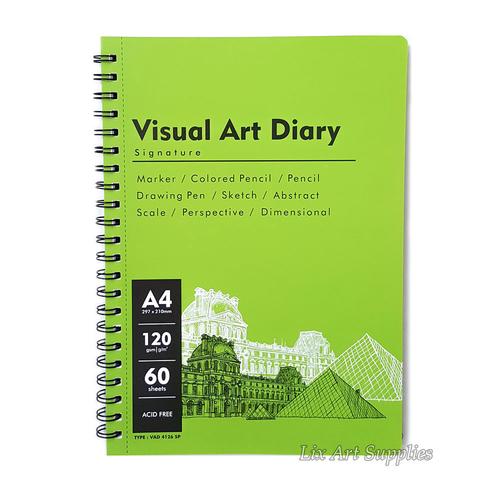 Foto Produk V-Tec Visual Art Diary Spiral Sketchbook A4 - 60 lembar / 120 gsm dari Lix Art Supplies