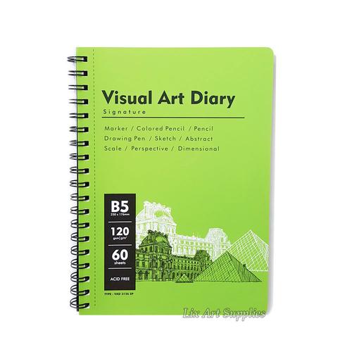 Foto Produk V-Tec Visual Art Diary Spiral Sketchbook B5 - 60 lembar / 120 gsm dari Lix Art Supplies