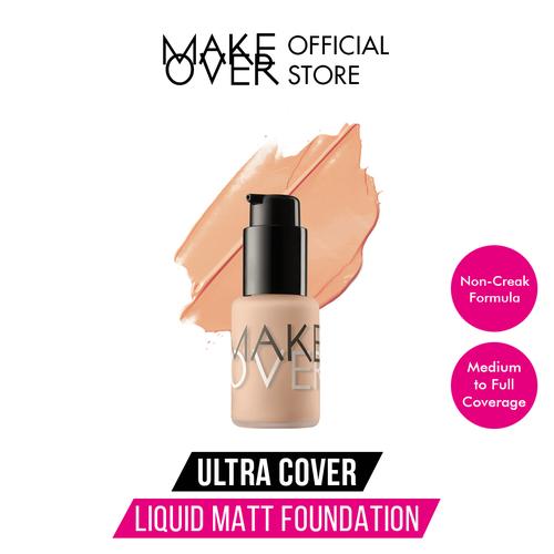 Foto Produk MAKE OVER Ultra Cover Liquid Matt Foundation - 01 Ochre dari Make Over Official Shop