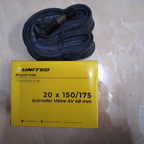 Foto Produk ban dalam sepeda 20 x 1.50/1.75 united pentil besar av 48mm dari mulia sepeda