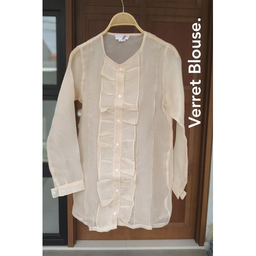 Foto Produk Verret Blouse Cream dari SimplyMiiOfficial