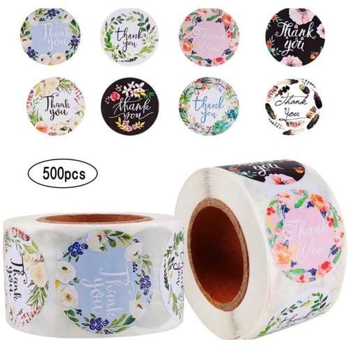 Jual 500pcs Sticker Terima Kasih Thank You Label Kartu Ucapan Packing ...
