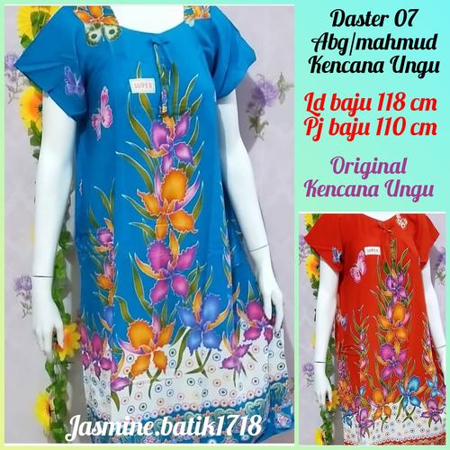 Foto Produk DASTER PENDEK ABG 07 KENCANA UNGU KUM dari jasmine.batik1718