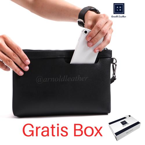 Foto Produk Handbag Pria Wanita / Tas Tangan / Pouch / Clutch Tas Gadget Hand Bag - Hitam dari antoniocollection