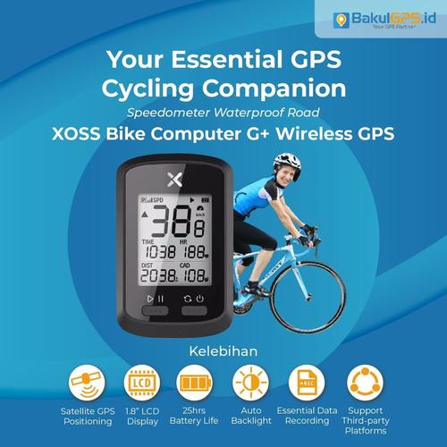 Foto Produk Speedometer / Sepeda XOSS G+ dengan GPS Bluetooth ANT+ dari BakulGPS.co.id