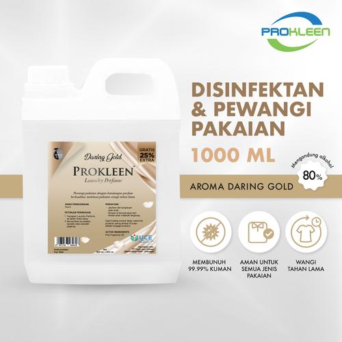 Foto Produk Fabric Spray Antibacterial Parfum Laundry PROKLEEN 800mL BONUS ISI 25% - Daring Gold dari United Cleaning Official