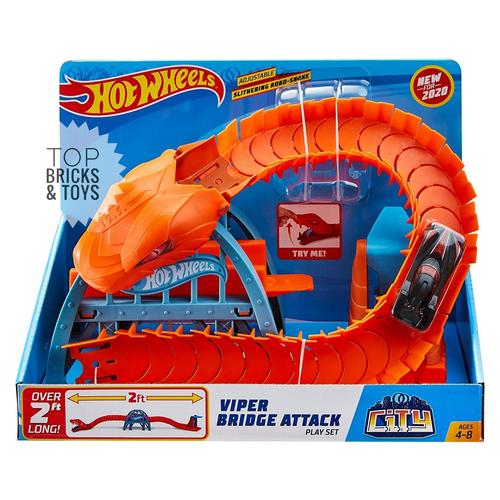 Foto Produk MATTEL, Hot Wheels Hotwheels Viper Bridge Attack Play Set dari Top Bricks & Toys