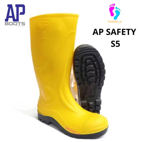 Foto Produk AP SAFETY S5 YELLOW 40-43 - SEPATU BOOT SAFETY KARET- AP BOOTS - Kuning, 40 dari TwoFeet_id