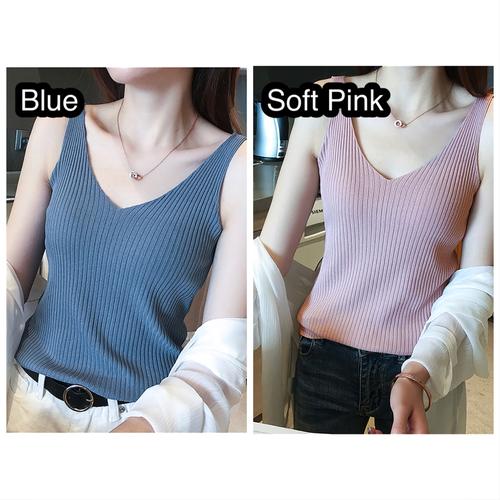 Foto Produk Knit tank top wanita all size knitted baju dalaman 6 warna - Kuning dari Toko Dupa Rezeki