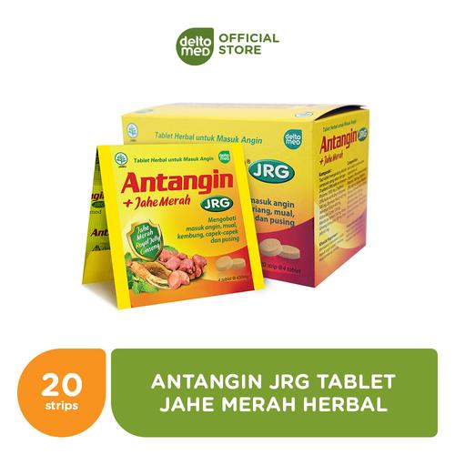 Foto Produk Antangin JRG Tablet + Jahe Merah Herbal Box (20 Strips isi 4 tab) dari Deltomed Store