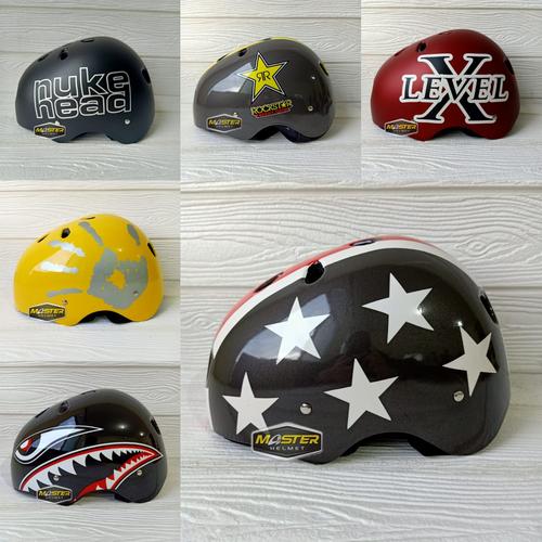 Foto Produk HELM SEPEDA NVR MOTIF HELM SEPEDA LIPAT HELM MODEL BATOK NEW - RANDOM dari Master Helmet