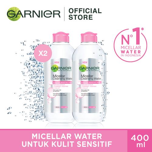 Foto Produk Garnier Micellar Water Pink 400ml (Twin Pack) dari Garnier Official