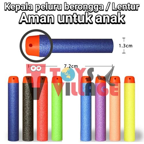 Foto Produk 1Pcs Peluru Nerf Zombie & N-Strike Elite Soft Dart Refill - Dark Blue dari toys village