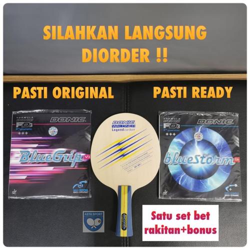 Foto Produk Bat Donic Waldner Legend Carbon kombinasi karet Donic terbaik Set dari ASTA SPORT DONIC STORE
