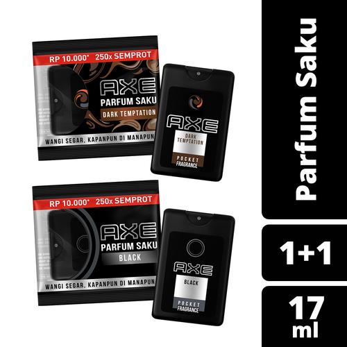 Foto Produk Paket Axe Parfum Saku Dark Temptation dan Black 17Ml dari Unilever Official Store
