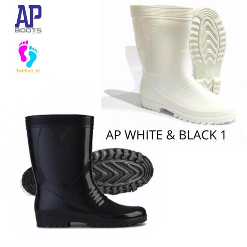 Foto Produk AP BOOTS HITAM 1 - SEPATU BOOT PENDEK SAFETY KARET - AP BLACK 1 25-28 - Hitam, 28 dari TwoFeet_id