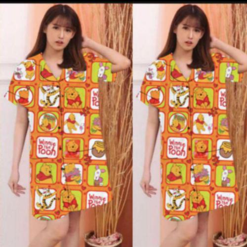 Foto Produk HPY - Daster piyama karakter Pooh ld 105 allsize dari HAPPY888 SHOP