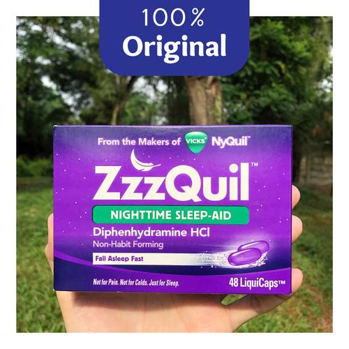 Promo Zzzquil Night Time SleepAid 24 Kapsul Vicks Nyquil Made in