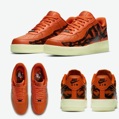 nike skeleton orange