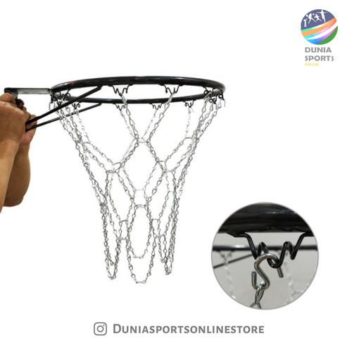 Jual Jaring besi basket / metal chain basketball hoop net 12 loop