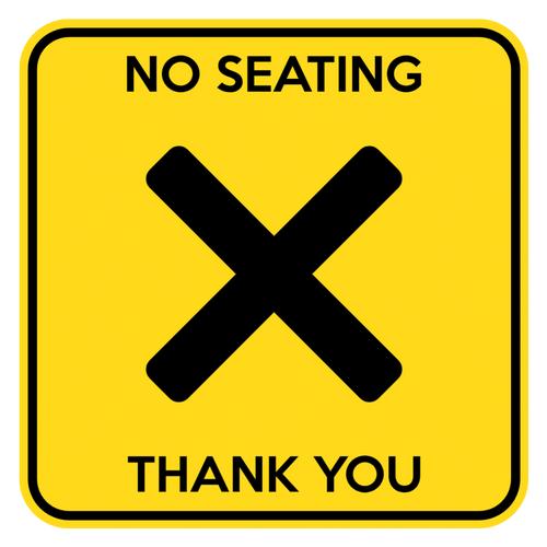 Jual Sticker No Seating Uk 15x15cm Stiker sign rambu covid 19 - Jakarta ...