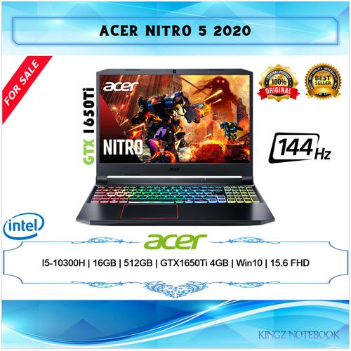 Foto Produk Acer Predator Nitro 5 i5-10300H 16GB 512GB GTX1650Ti 4GB W10 15,6 FHD - Black dari Kingz Notebook