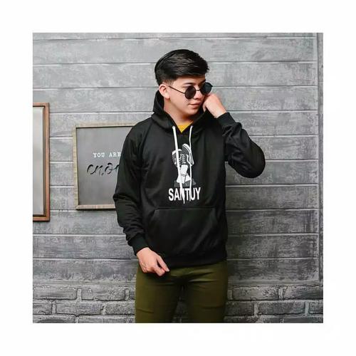 Foto Produk Santuy The Foot l Sweater Couple - Hitam dari deis_olshop