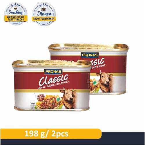 Foto Produk PRONAS Kornet Sapi dengan Daging Suwir 198 g (CHUNKY) Bundling 2 pcs dari Pronas Official Store