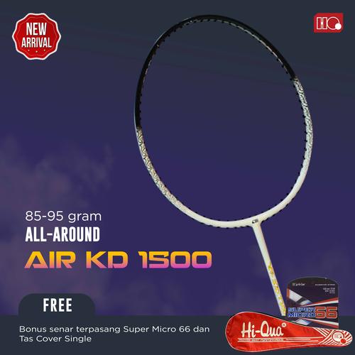 Foto Produk Hi-Qua Air KD Raket Bulutangkis Badminton All Around Free Tas & Senar - Putih dari Hi-Qua Original Shop