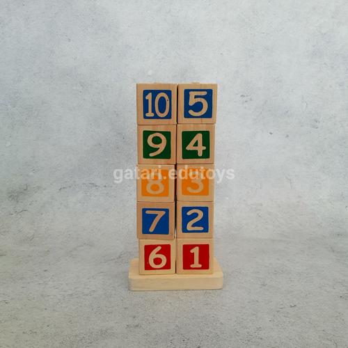 Foto Produk Menara Balok 10 Angka (FREE packing kardus dan bubble wrap) dari Gatari Edutoys