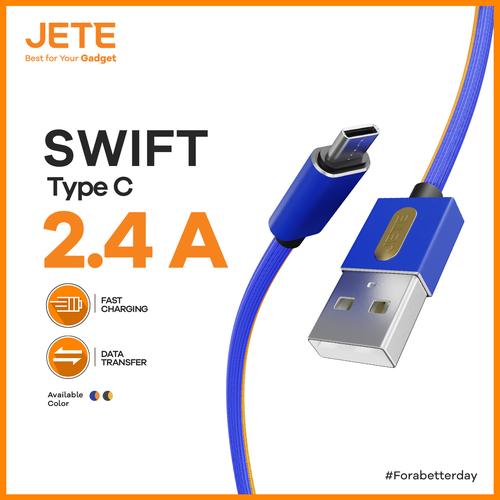 Foto Produk Kabel Data Charger 100cm USB - Swift Type C Fast Charging Cable - Biru dari JeteIndonesia