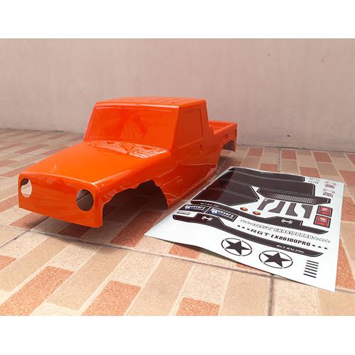 Foto Produk Sparepart RGT R86157-4 Body Jeep Rubicon Pickup ORANGE WB 313mm dari Juang Toys