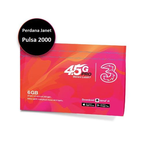 Jual Perdana Tri Janet Pulsa 2000 Three Jagoan Internet 3 Kab Bogor Nahdastore Tokopedia