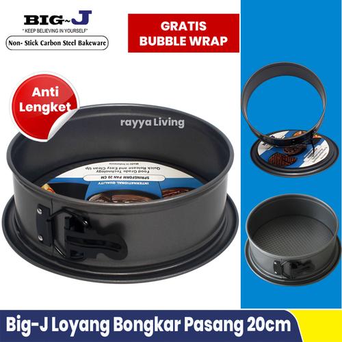 Foto Produk Loyang Kue Bulat Bongkar Pasang 20 Cm Anti Lengket - Big J Spring Form dari Rayya Living