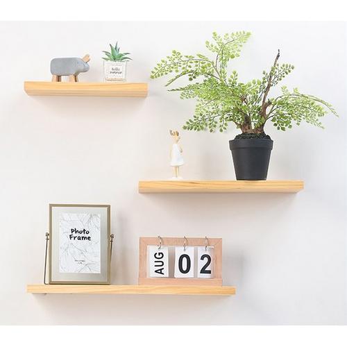 Gambar GUNINCO Floating shelf Natural Ambalan Rak dinding kayu jati belanda - FN 26CM dari DIAMOND HOME LIVING Kota Surabaya Tokopedia