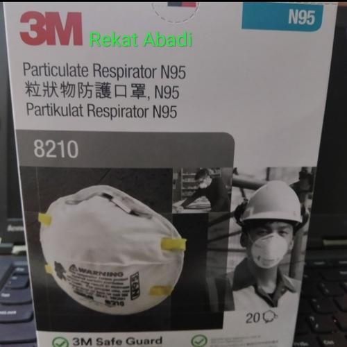 Foto Produk MASKER 3M N95 8210 1 box isi 20 pcs dari Rekat Abadi