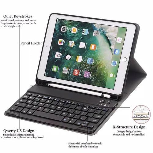 Foto Produk Slim Keyboard Ipad 8 10.2 2020 flip case bluetooth book cover ipad8 th dari acosonic