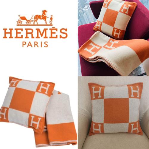 hermes orange pillow
