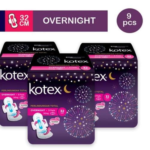 Jual kotex overnight wing 9pads 32cm 
